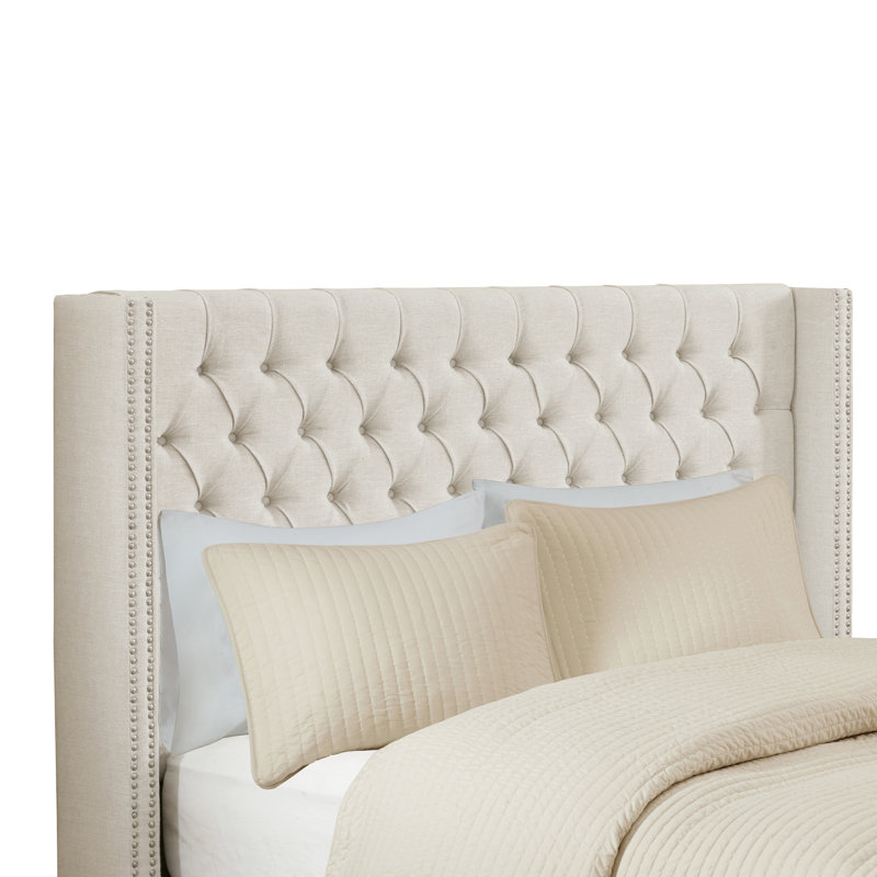 Rosdorf Park Candice Upholstered Wingback Button Tufted Headboard & Reviews Wayfair